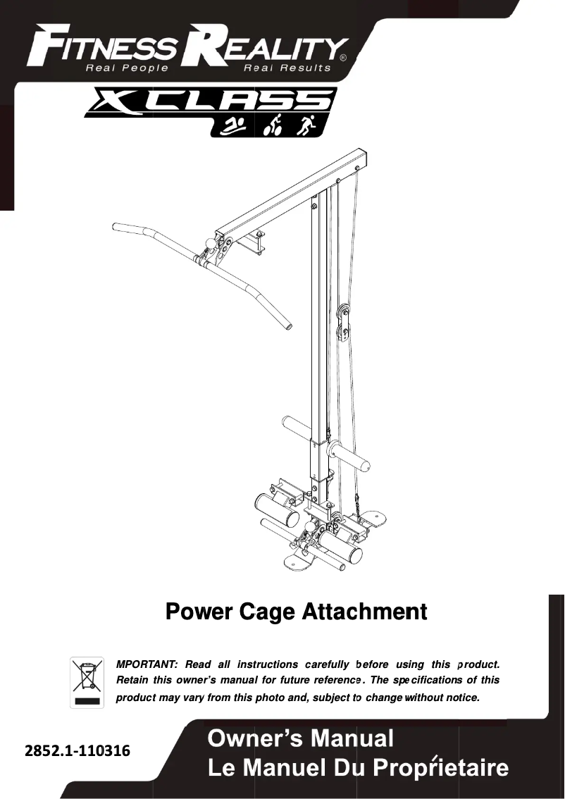 Image de la première page du manuel de l'appareil 2852