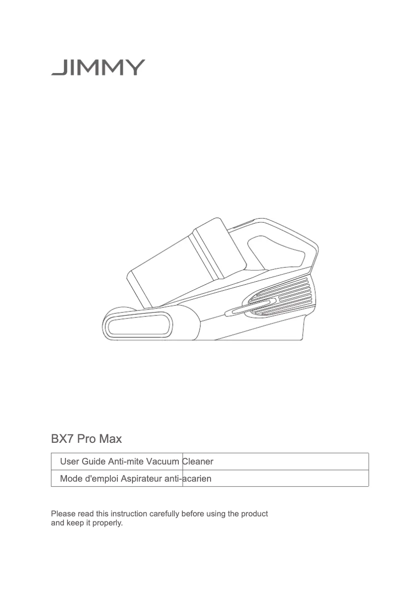 Page n°1 - Manuel utilisateur JIMMY BX7 Pro Max