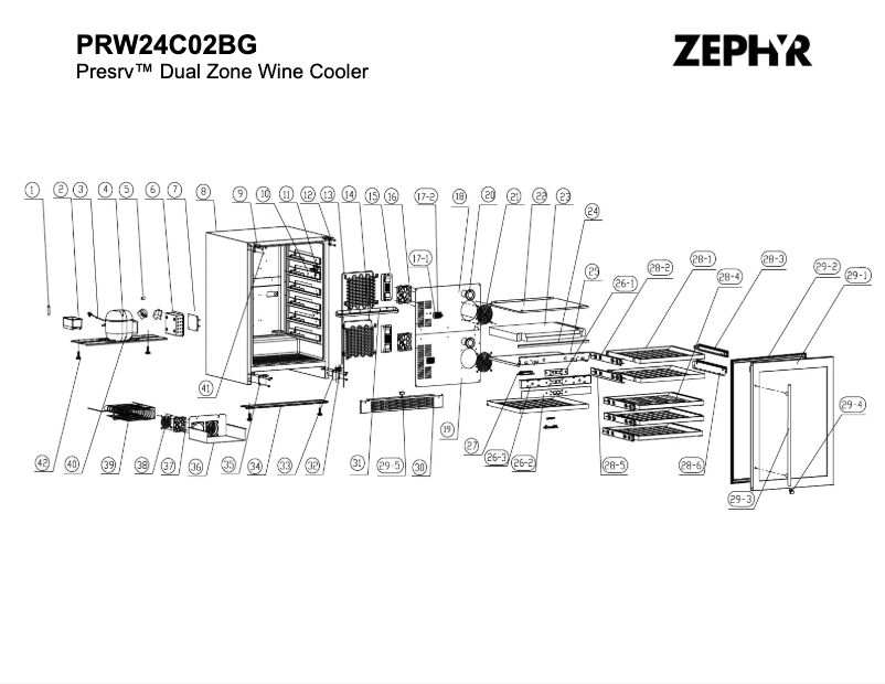 Page 1 de la notice Schéma de câblage Zephyr PRW24C02BG