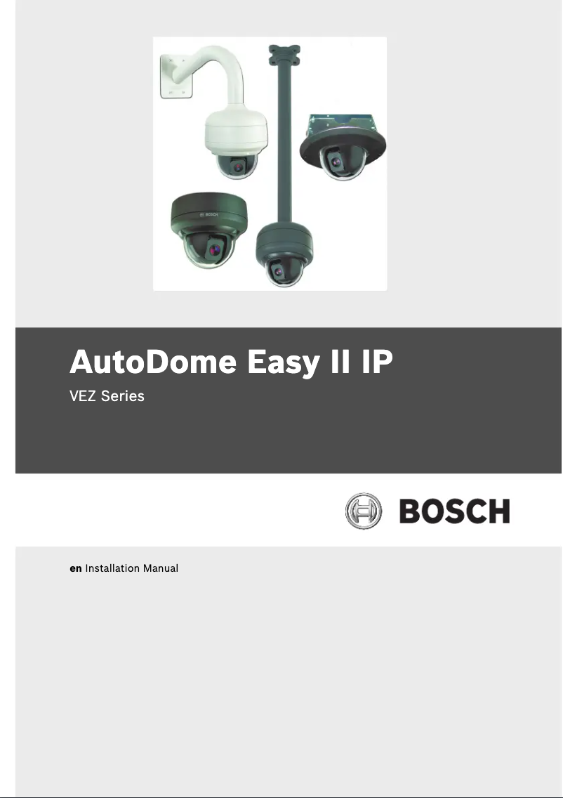 Page n°1 - Manuel utilisateur Bosch AutoDome Easy II VEZ-221