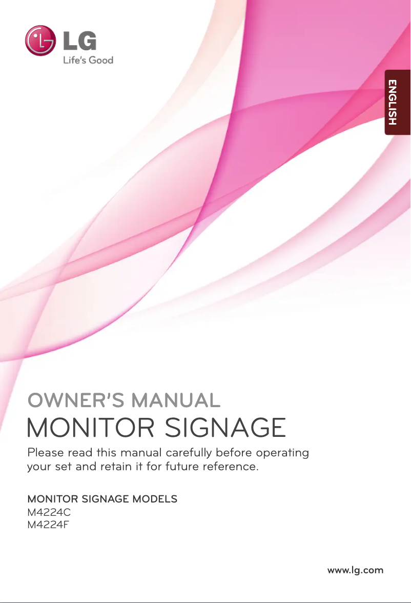 Page 1 de la notice Manuel utilisateur LG M4224F