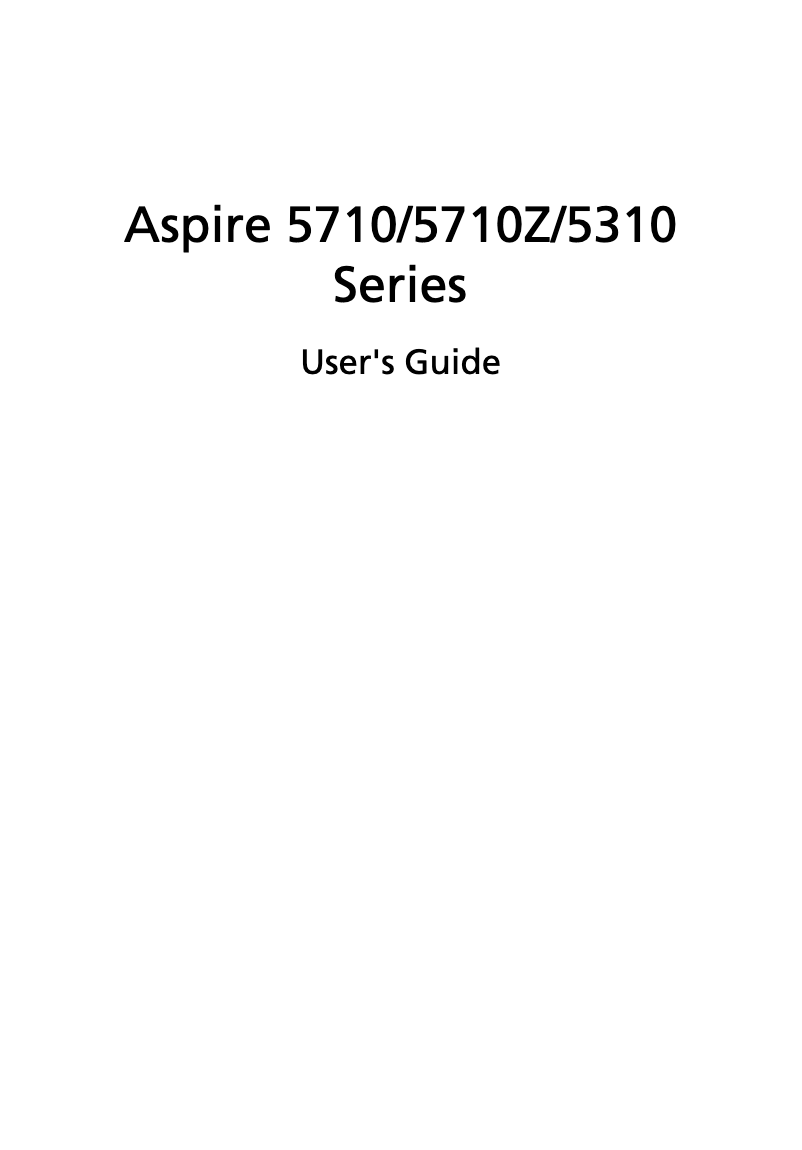 Página 1 del manual Manual de usuario Acer Aspire 5310