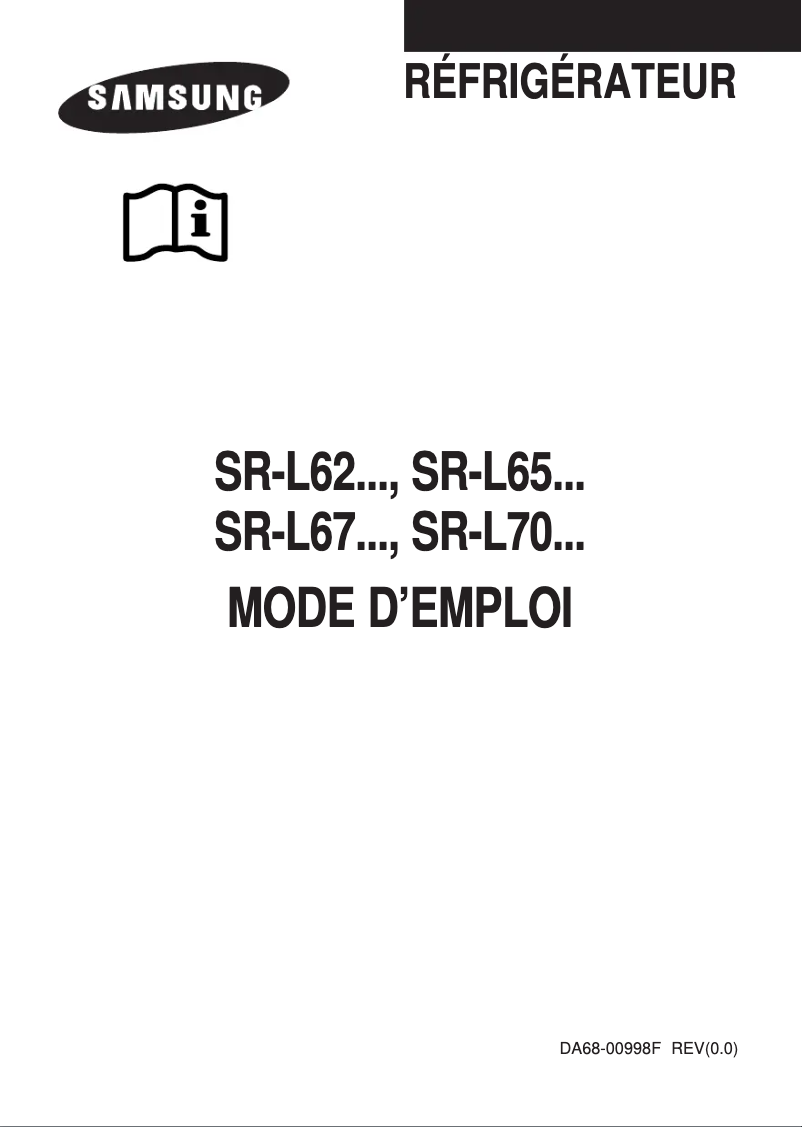 Page n°1 - Manuel utilisateur Samsung SR-L679EV
