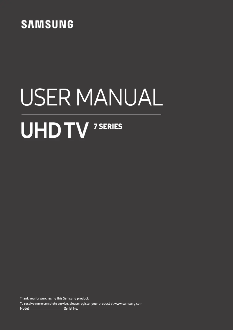Page n°1 - Manuel utilisateur Samsung UE43NU7095U