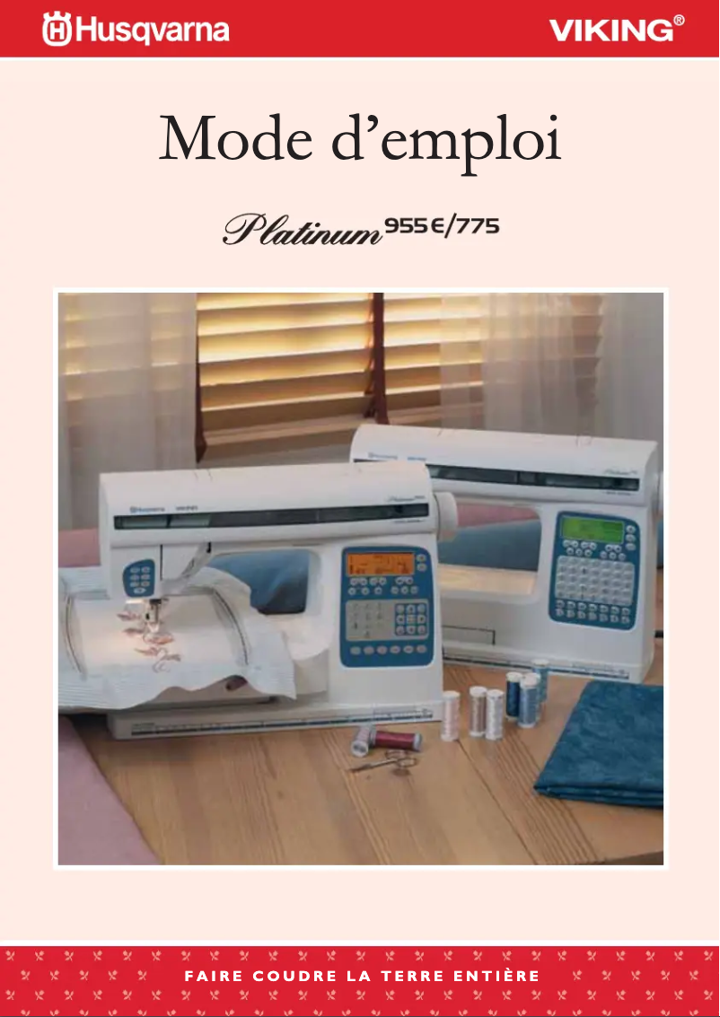 Page 1 de la notice Manuel utilisateur Husqvarna Platinum 775
