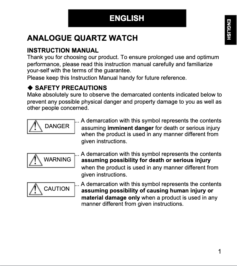 Image de la première page du manuel de l'appareil Contemporary RF-QA0006S
