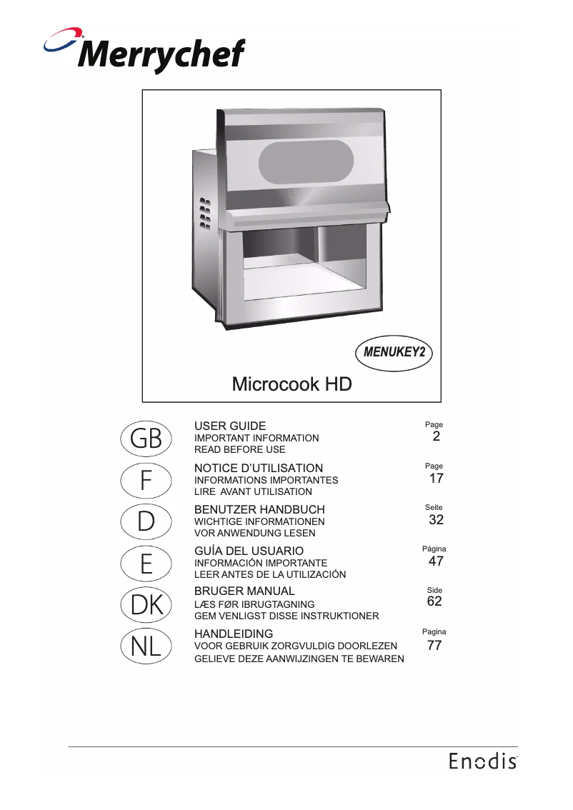 Image de la première page du manuel de l'appareil microcook HD1925