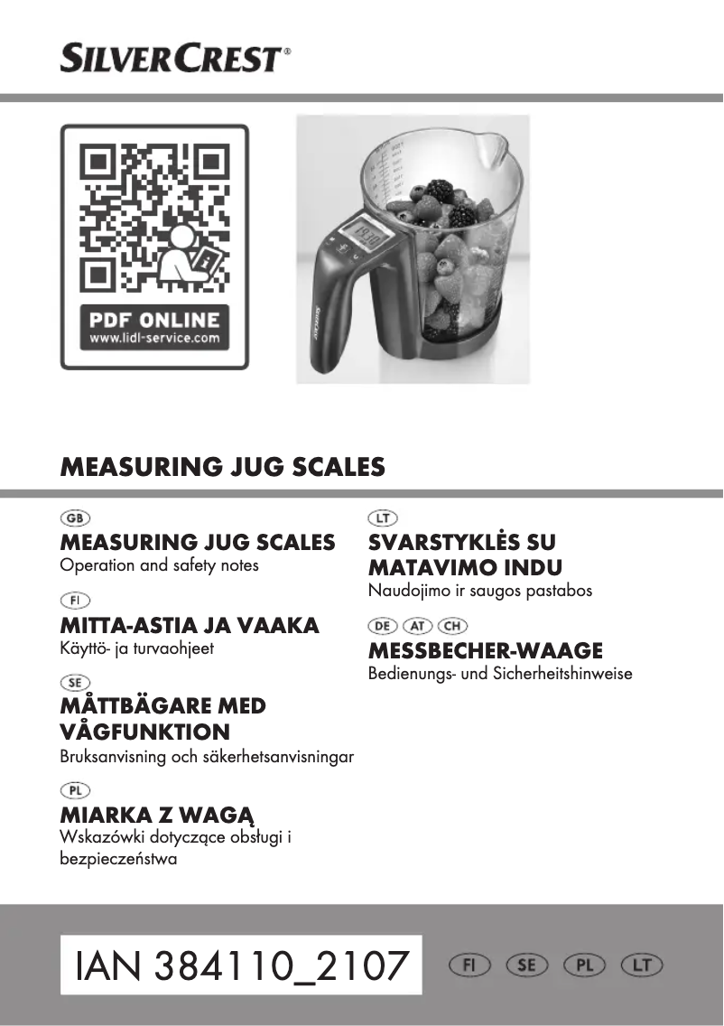 Page 1 de la notice Manuel utilisateur SilverCrest HG05864