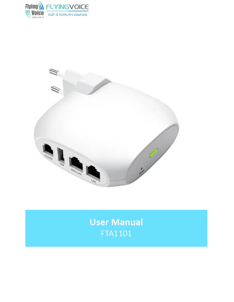 Page 1 de la notice Manuel utilisateur FlyingVoice FTA1101