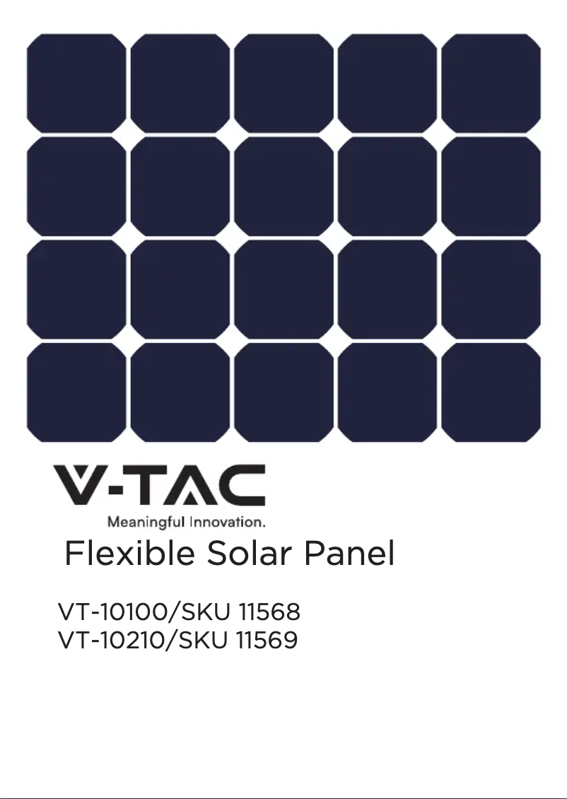 Page 1 of the manual User Manual V-TAC VT-10210