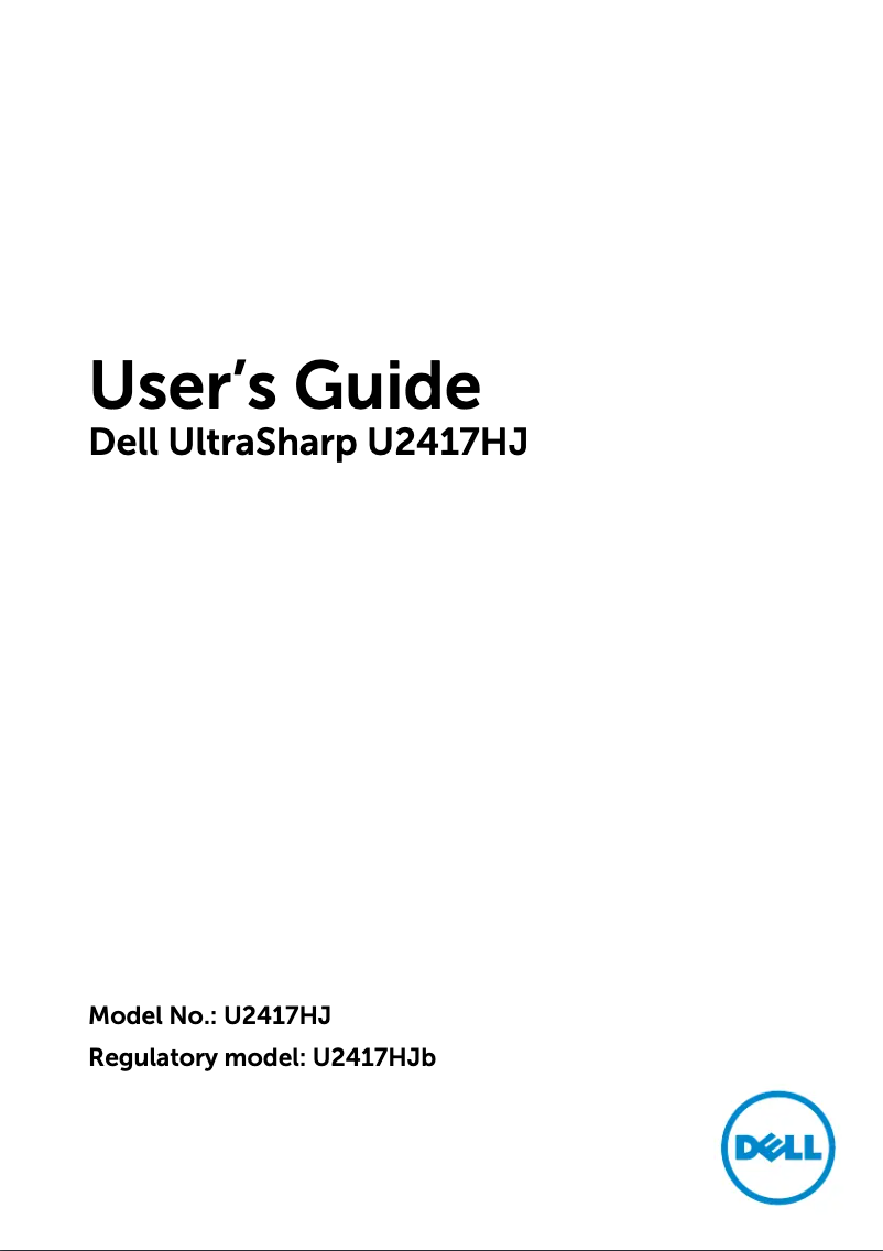 Page 1 de la notice Manuel utilisateur Dell UltraSharp U2417HJ