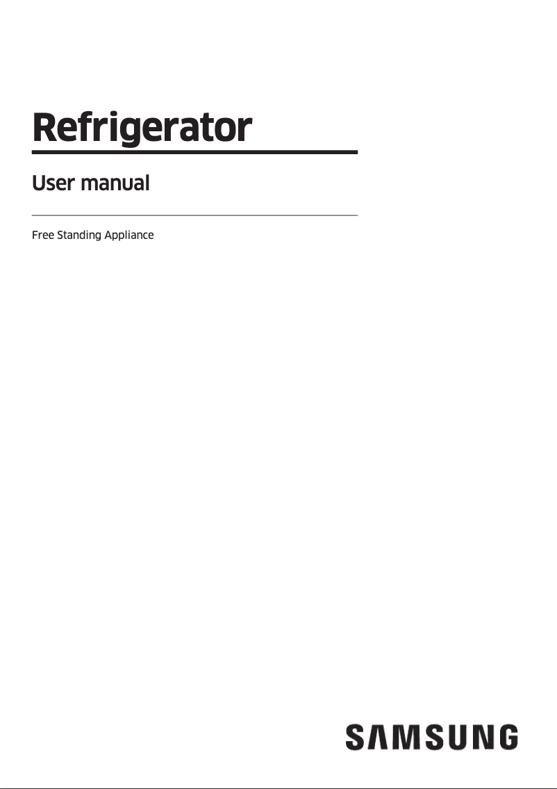 Page 1 de la notice Manuel utilisateur Samsung RF65DG960ESG