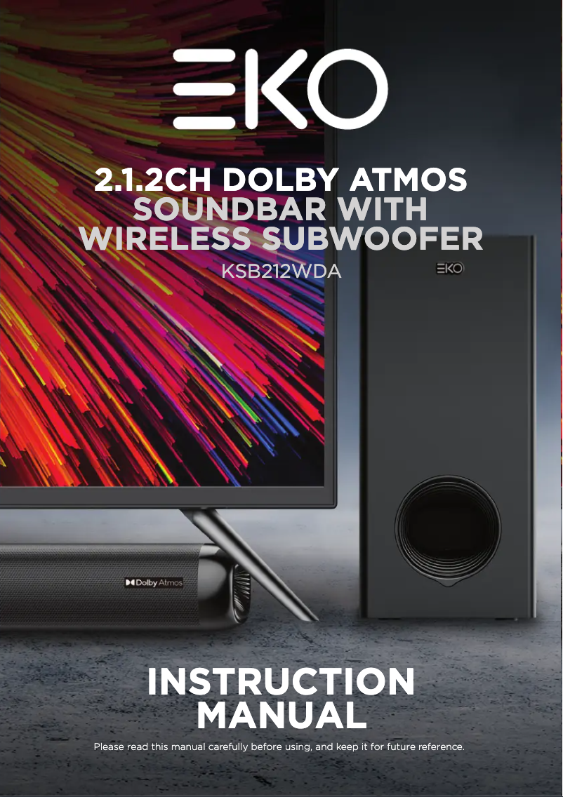 Page 1 de la notice Manuel utilisateur EKO KSB212WDA