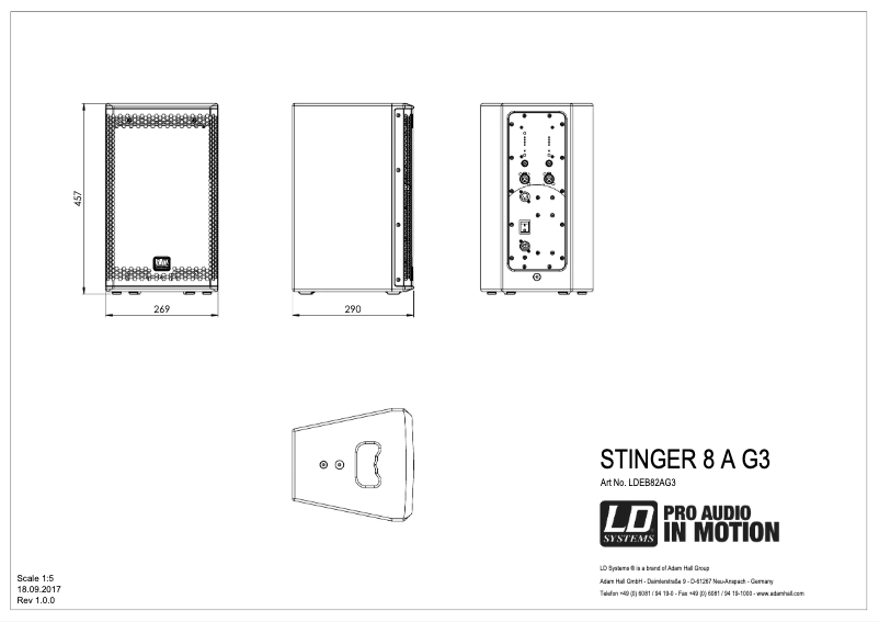 Page n°1 - Fiche technique LD Systems STINGER 8 A G3