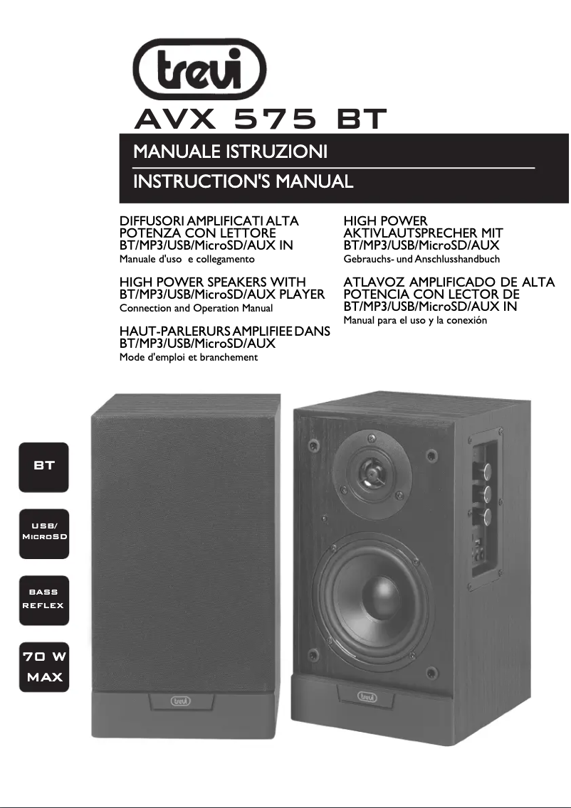 Page n°1 - Manuel utilisateur Trevi AVX 575 BT