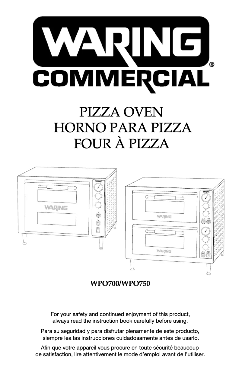 Página 1 del manual Manual de usuario Waring Commercial WPO700