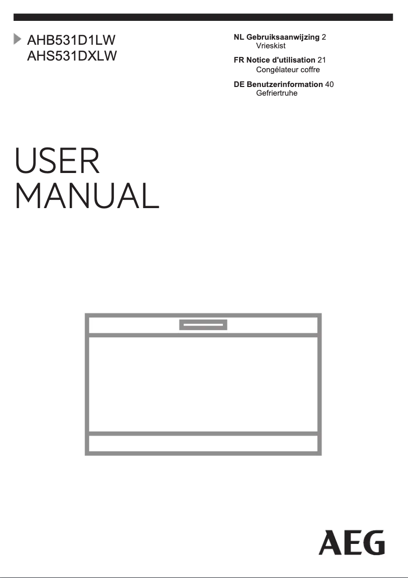 Page 1 de la notice Manuel utilisateur AEG AHB531D1LW
