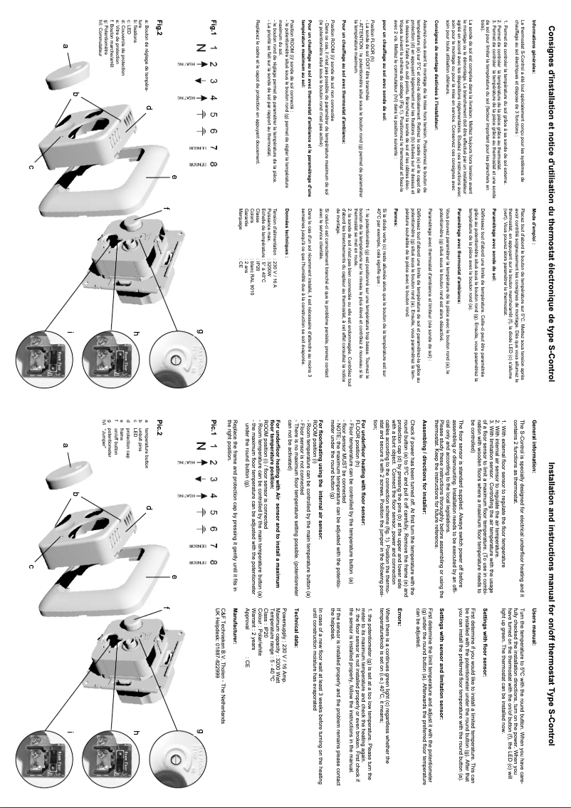 Image de la première page du manuel de l'appareil S-Control