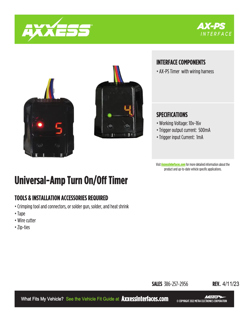 Image de la première page du manuel de l'appareil AX-PS