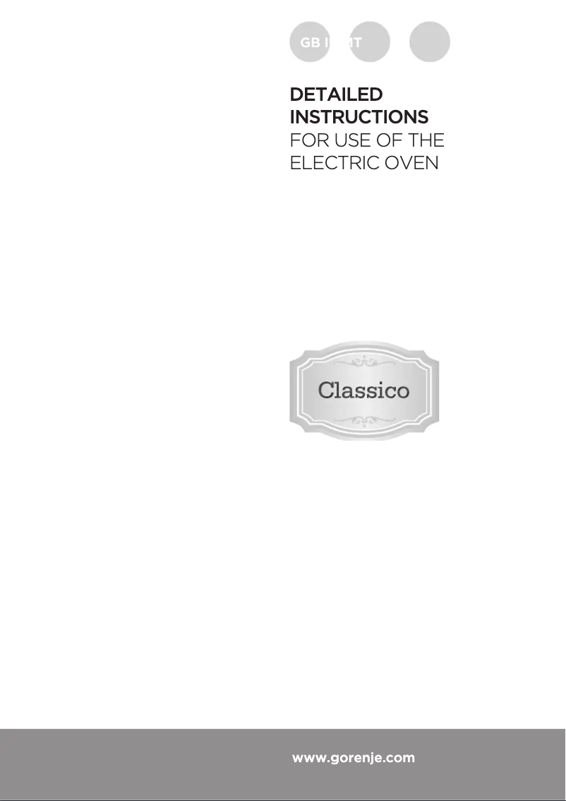 Page 1 de la notice Guide d'installation Gorenje BO7732CLB