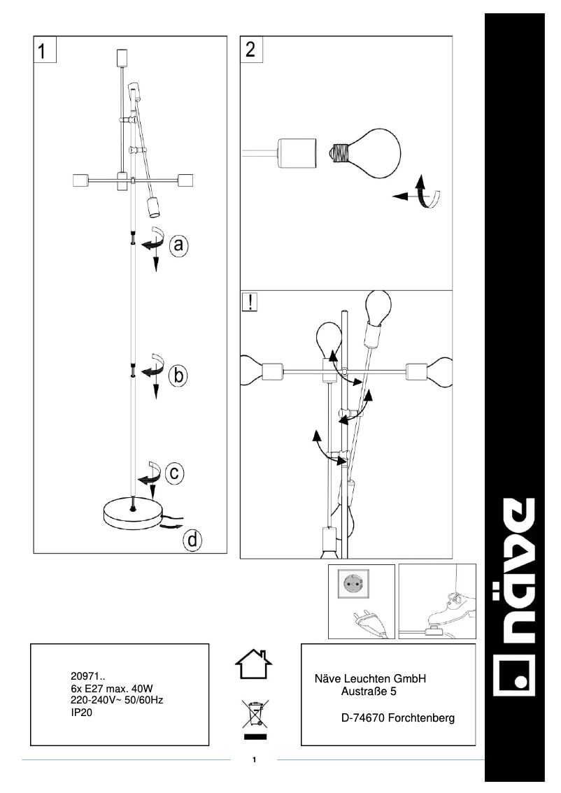 Page n°1 - Manuel utilisateur Näve Modo