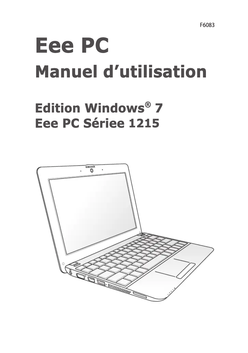 Page n°1 - Manuel utilisateur Asus Eee PC 1215B