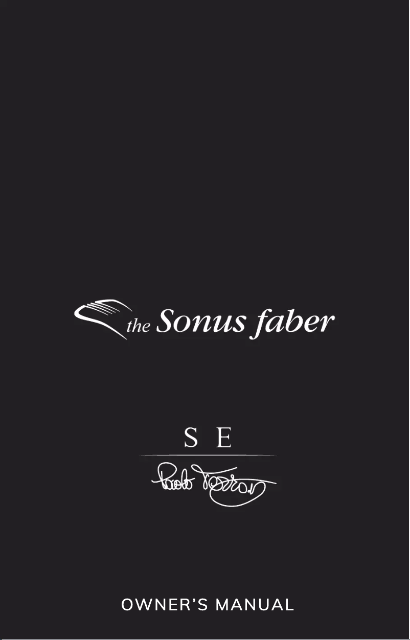 Page 1 de la notice Manuel utilisateur Sonus Faber The SE