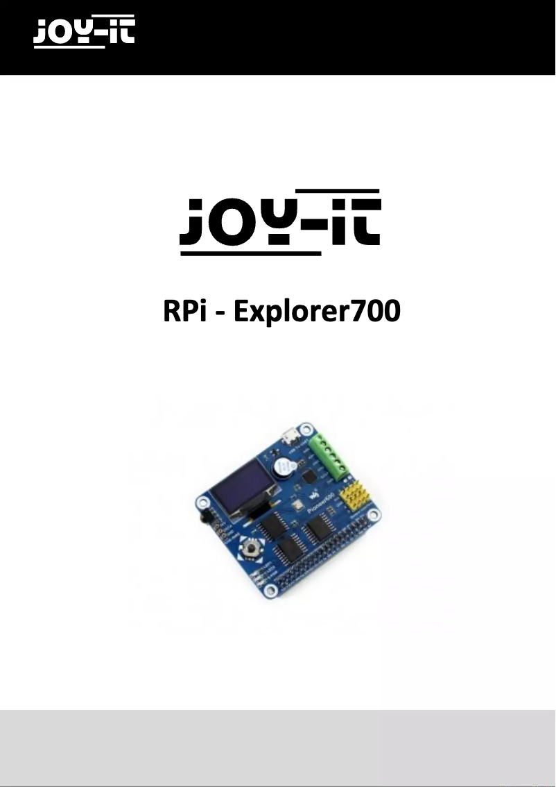 Imagen de la primera página del manual del dispositivo RB-EXPLORER700