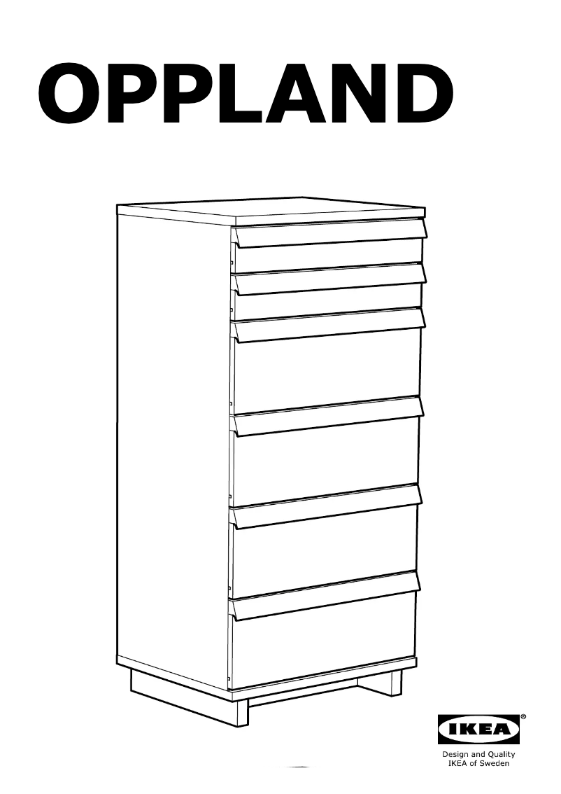 Image de la première page du manuel de l'appareil OPPLAND (6 drawers)