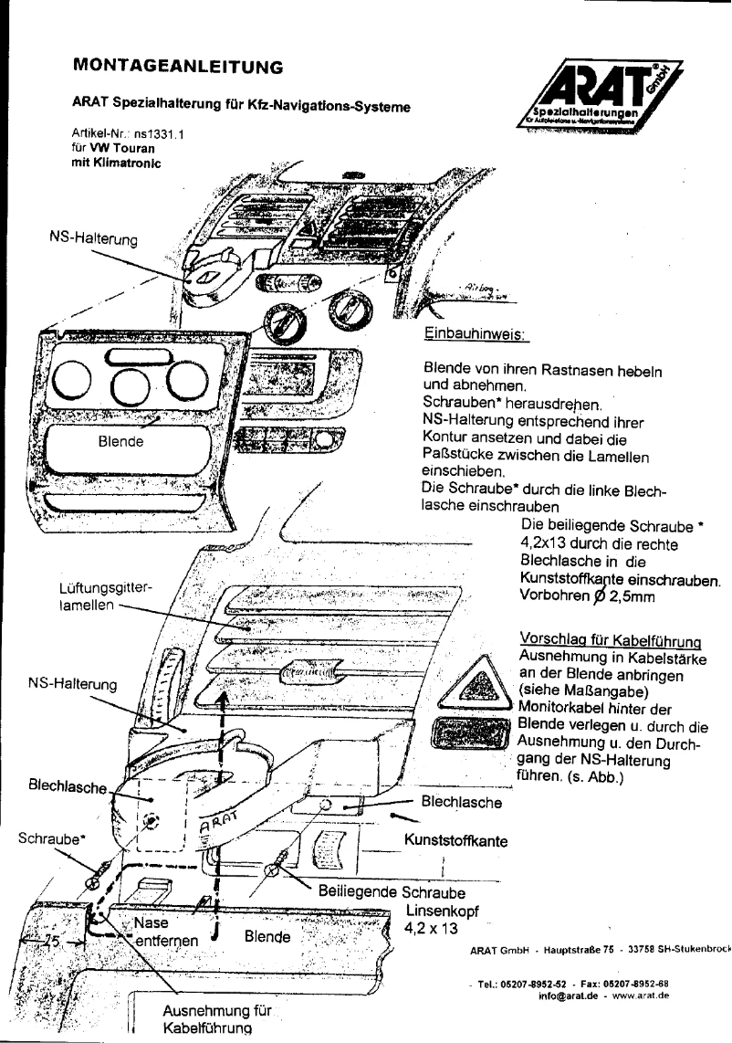 Image de la première page du manuel de l'appareil NS1331.1
