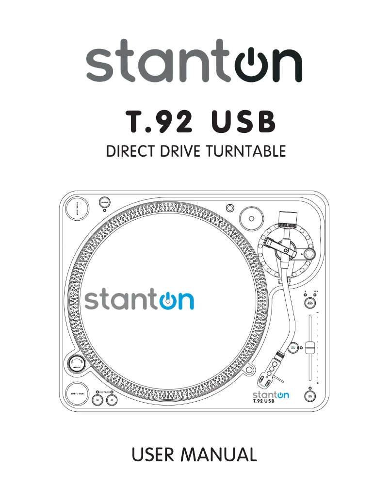 Page 1 de la notice Manuel utilisateur Stanton T.92 USB