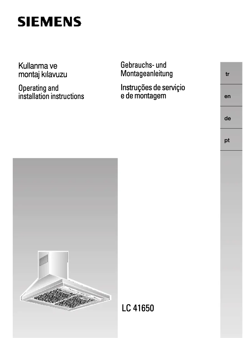Page n°1 - Manuel utilisateur Siemens LC41950