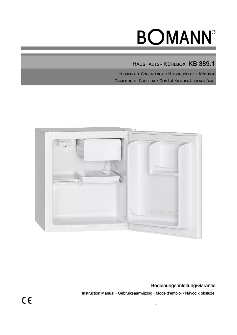 Page 1 de la notice Manuel utilisateur Bomann KB 389.1