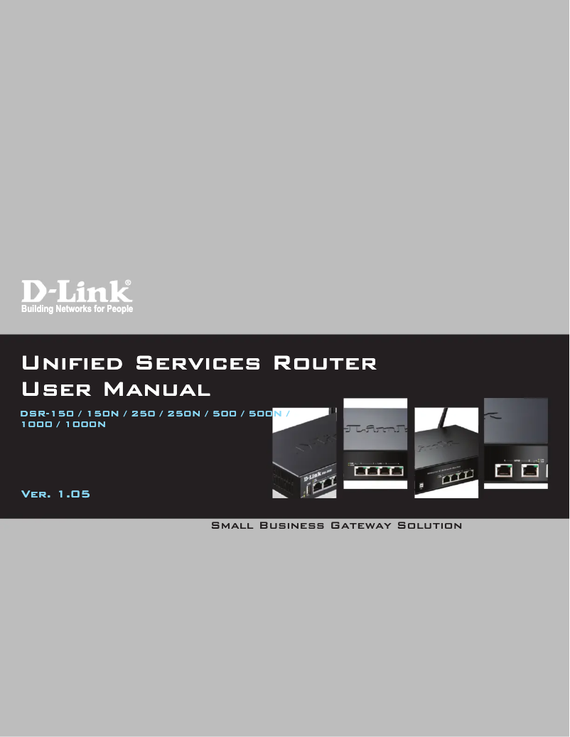 Page 1 de la notice Manuel utilisateur D-Link DSR-150N