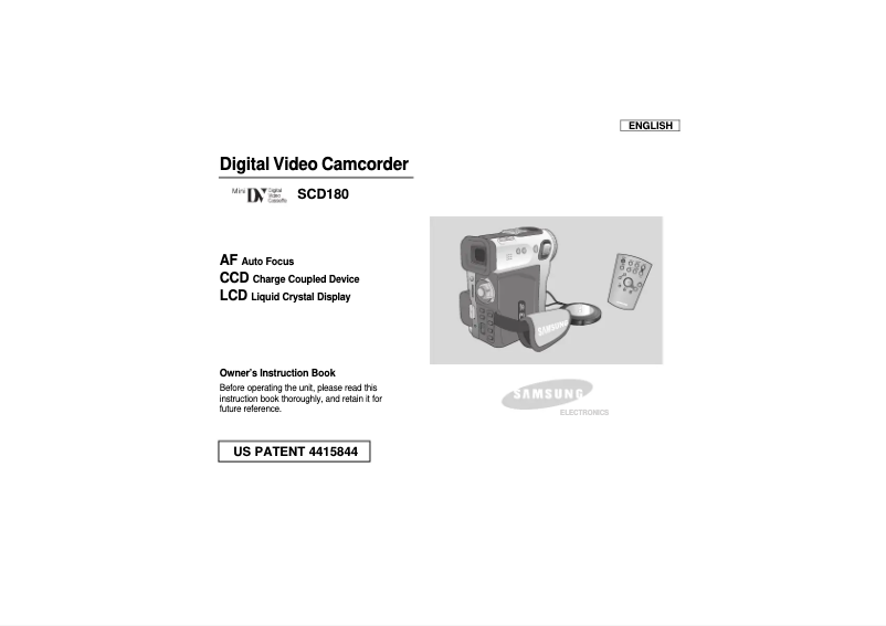 Page 1 de la notice Manuel utilisateur Samsung SC-D180