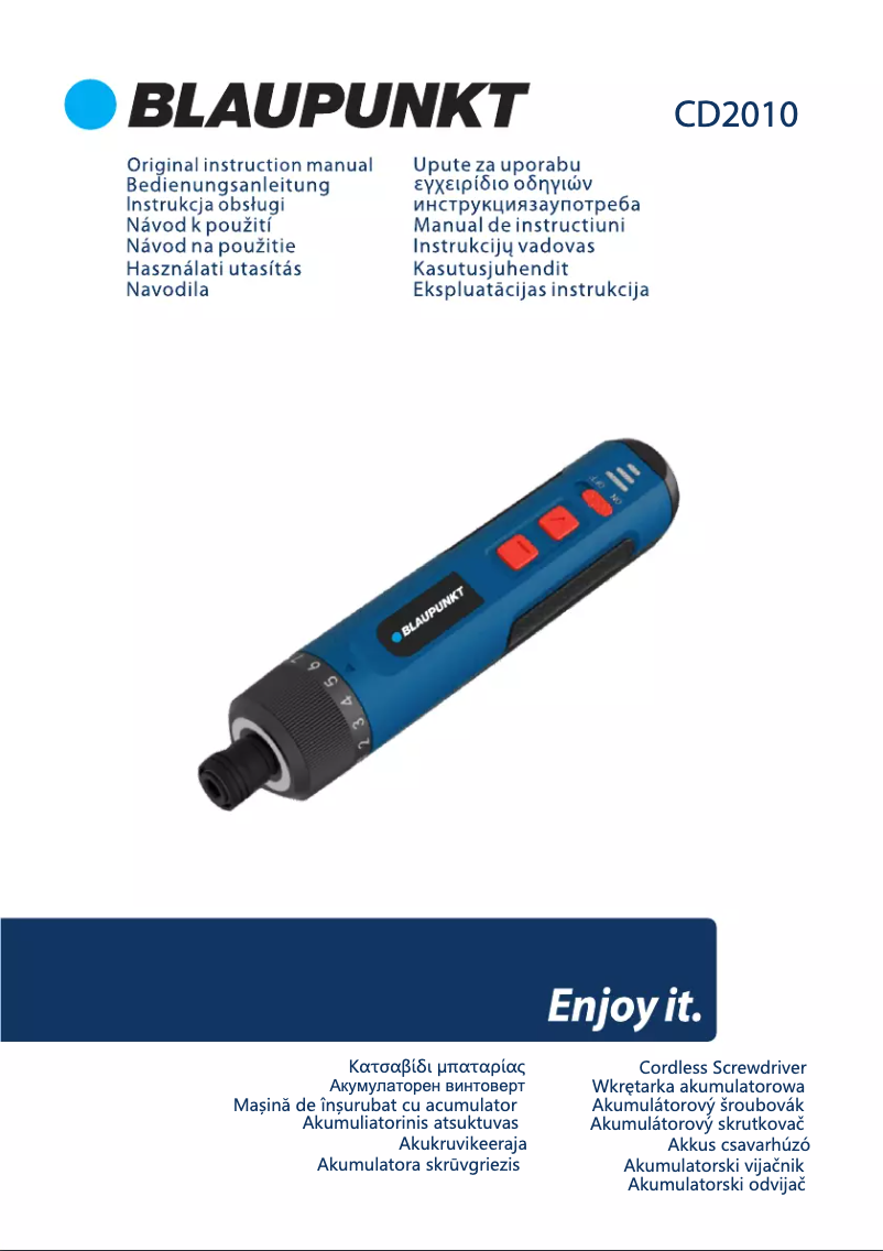 Page n°1 - Manuel utilisateur Blaupunkt CD2010