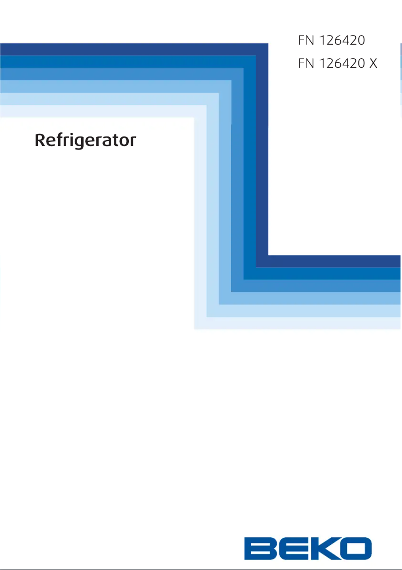 Page 1 de la notice Manuel utilisateur Beko FN 126420 X
