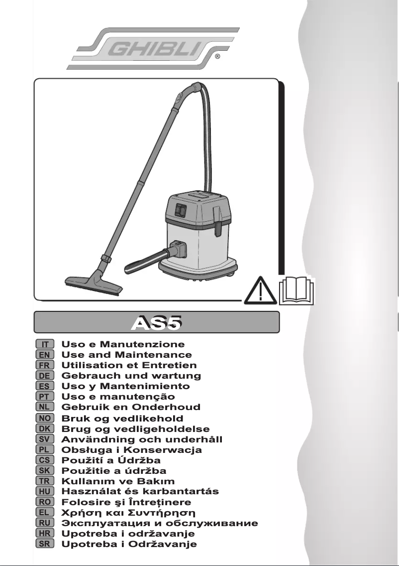 Page n°1 - Manuel utilisateur Ghibli AS5