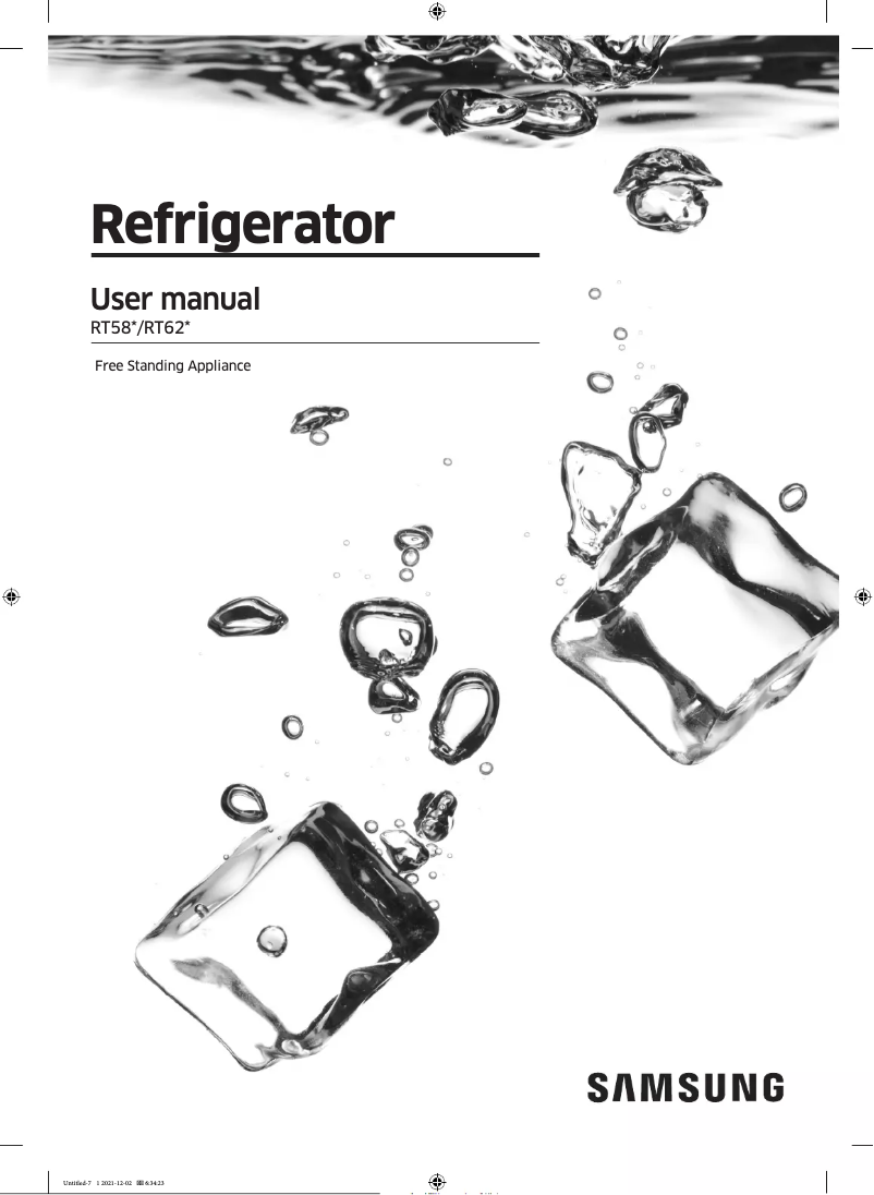 Page n°1 - Manuel utilisateur Samsung RT62K7040SL