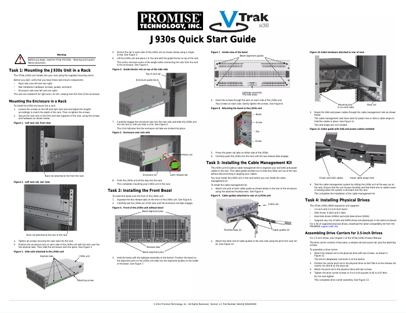 Page n°1 - Manuel utilisateur Promise Technology J930S