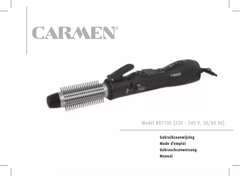Imagen de la primera página del manual del dispositivo Rotary Curler RB7700