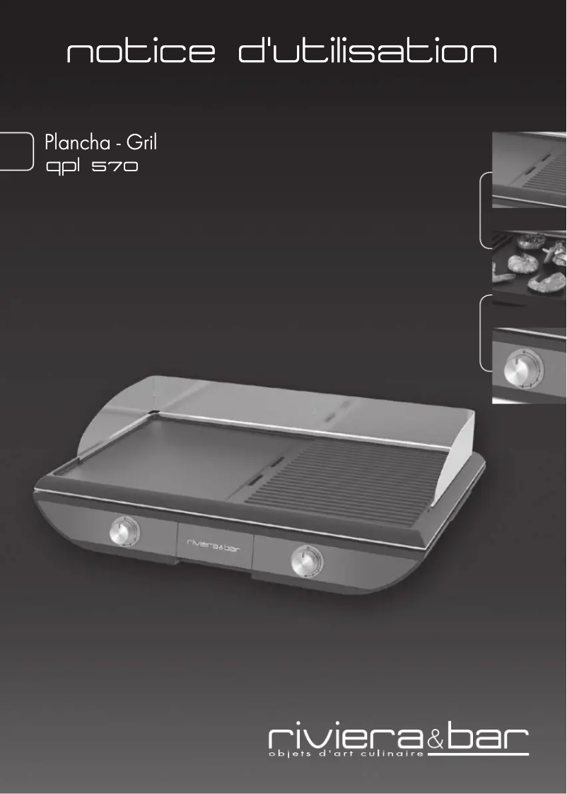 Page 1 de la notice Manuel utilisateur Riviera & Bar QPL570