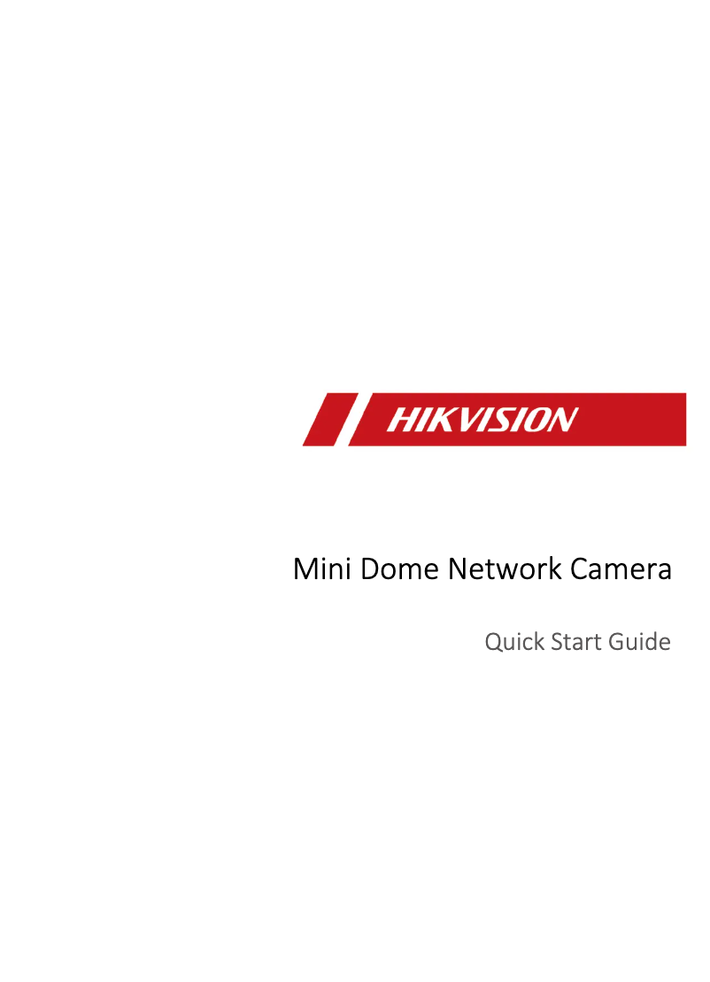 Page n°1 - Guide de démarrage rapide Hikvision DS-2XM6122G0-ID