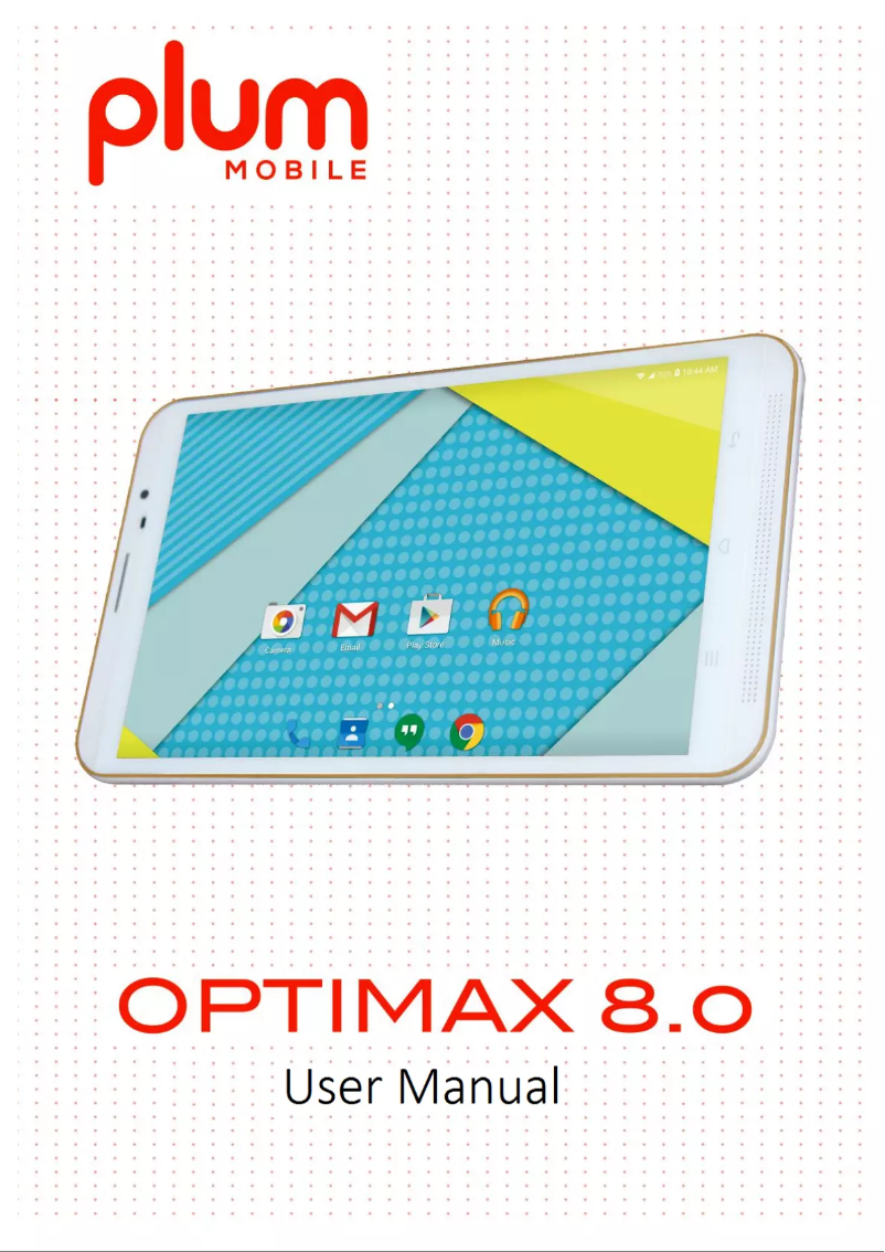 Page n°1 - Manuel utilisateur Plum Optimax 8.0