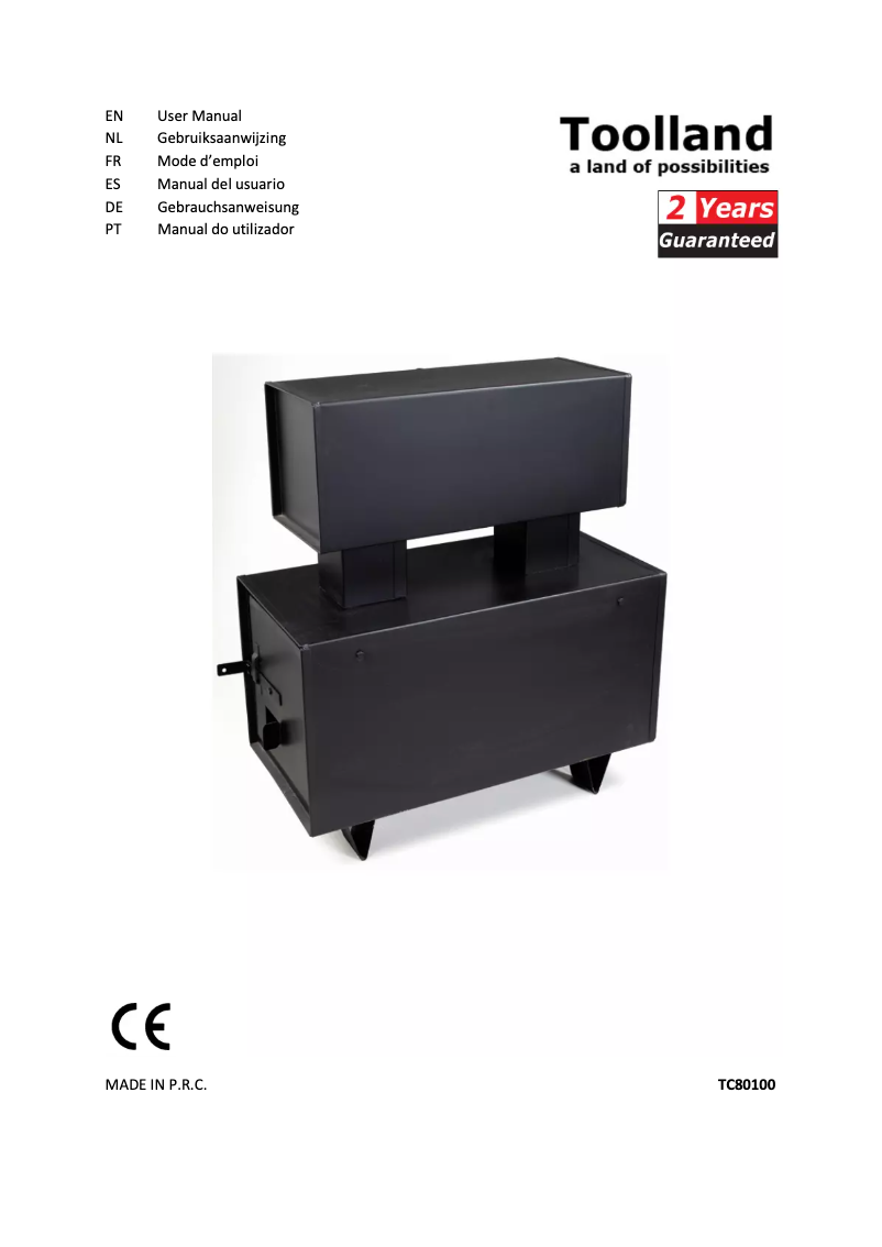 Página 1 del manual Manual de usuario Toolland TC80100