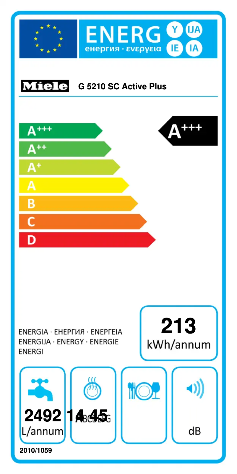 Page n°1 - Manuel utilisateur Miele G 5210 SC