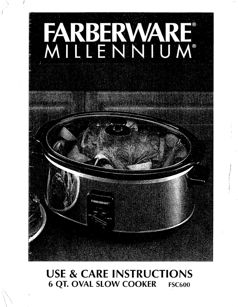 Page 1 de la notice Manuel utilisateur Farberware FSC600
