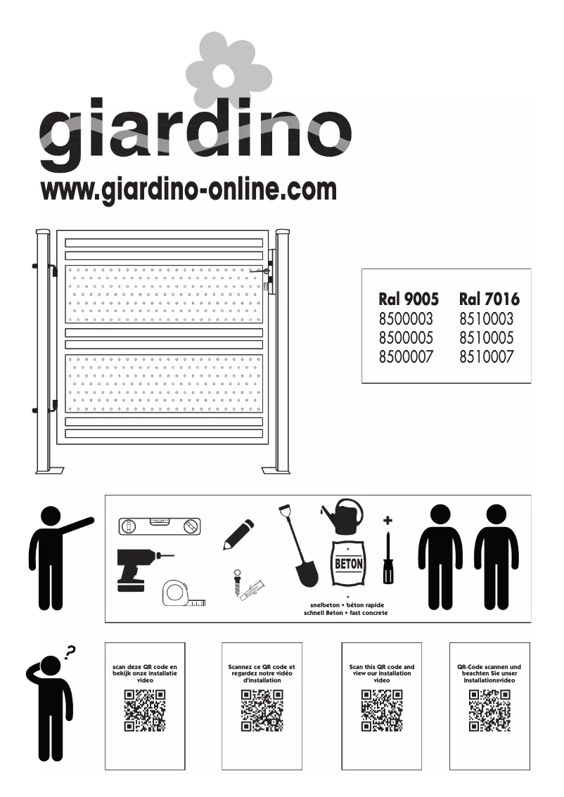 Página 1 del manual Manual de usuario Giardino 8500003