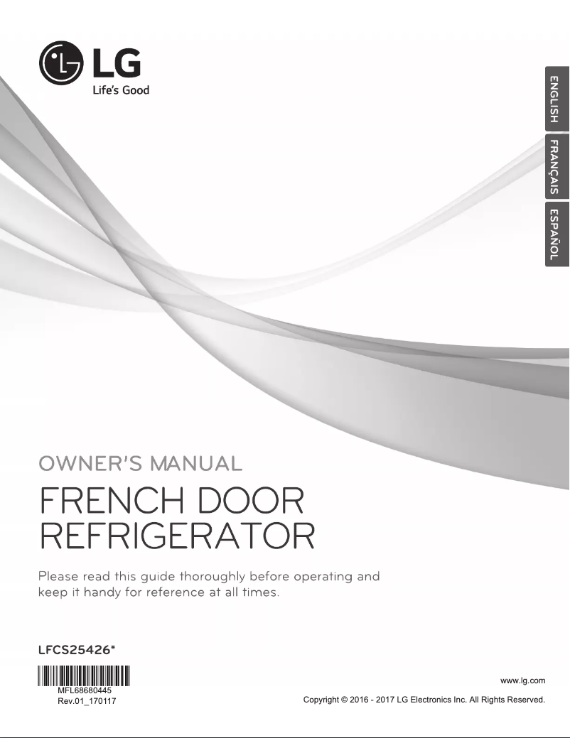 Page 1 de la notice Manuel utilisateur LG LFCS25426