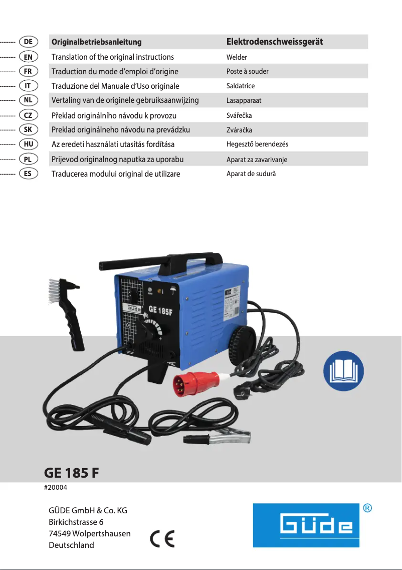 Image de la première page du manuel de l'appareil 20004